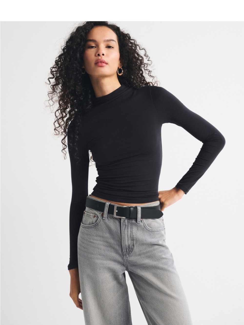 Abercrombie & Fitch Merino Wool Turtleneck Sweater in Black Size Small
New